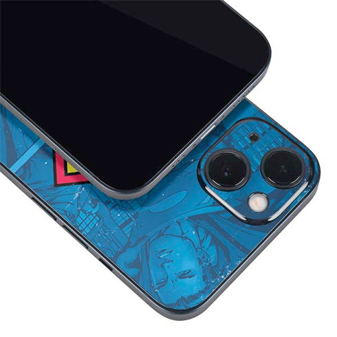 DC Comics Superman Logo Background Pattern iPhone 14 Plus Skin